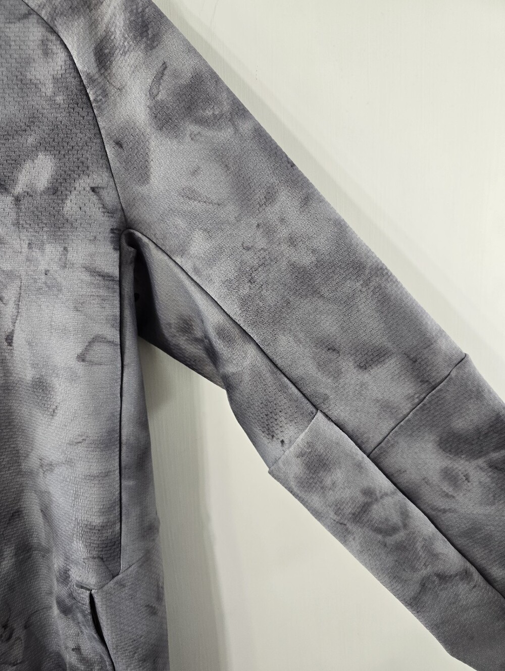 Lululemon Textured Tech Hoodie Diamond Dye Rhino Grey Anchor Sweatshirt Gray M - Picture 6 of 15